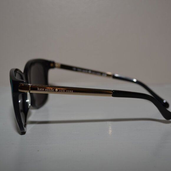 Kate Spade New York Gayla Round Black Gold 807 BN Women\'s Sunglasses w/case main image 4